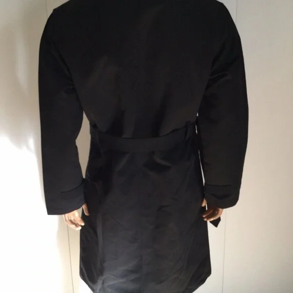 Stussy Double Breasted Men’s Black Trench Coat Size L